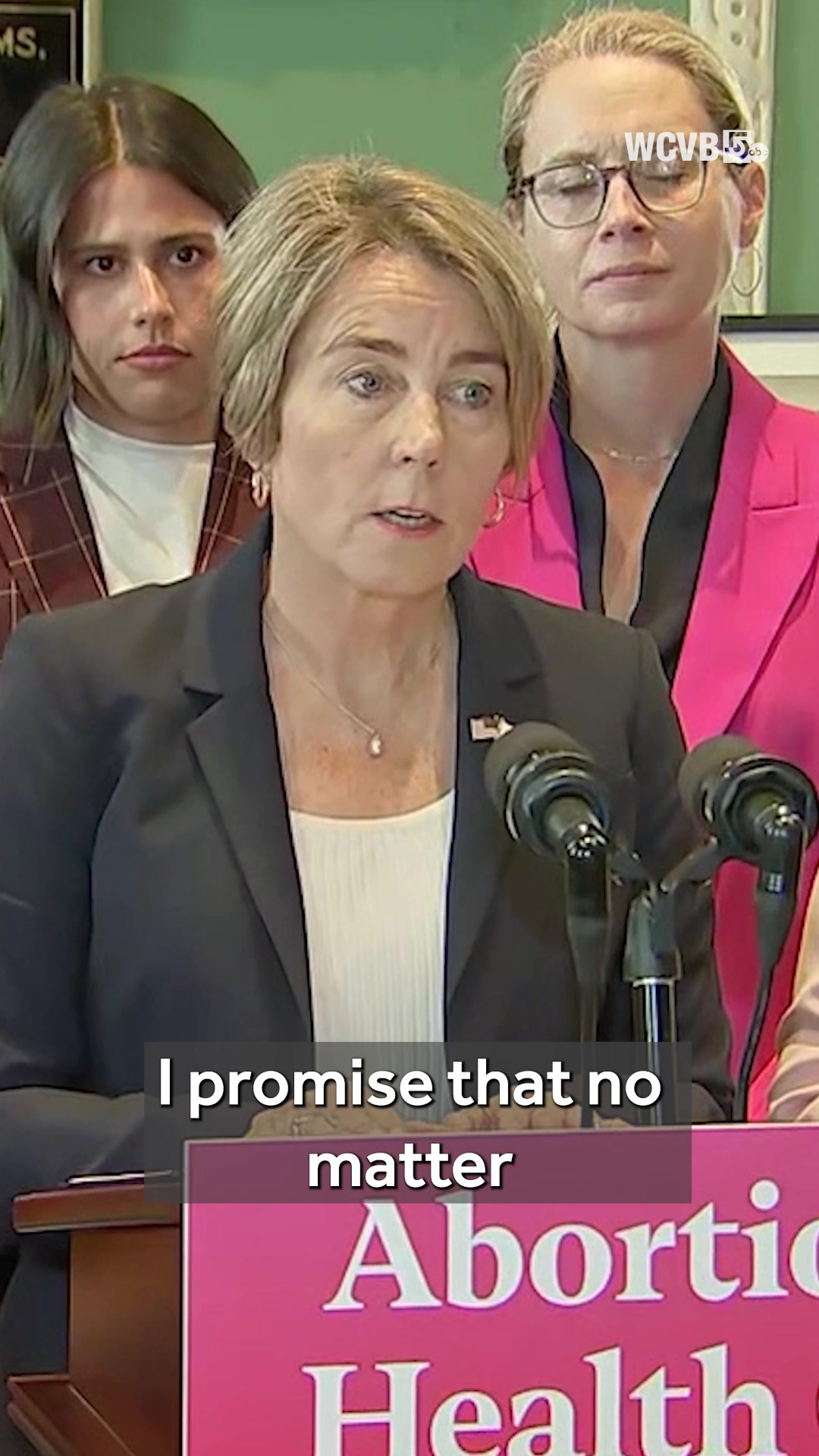 Gov. Healey signed a change to Massachusetts abortion rules into law, framing it as state leadership in a time of attack on reproductive health care by President Trump, Republicans and the Supreme Court.