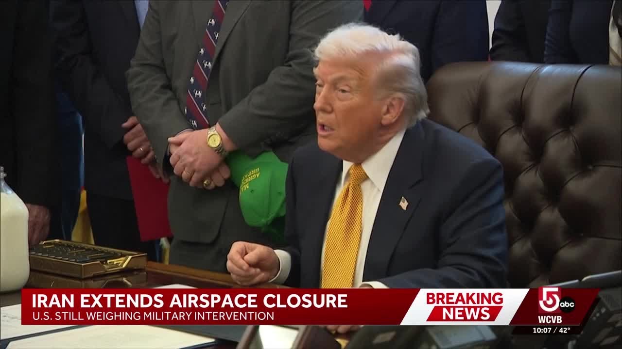  Iran further extends an order closing its airspace to commercial aircraft as tensions remain high