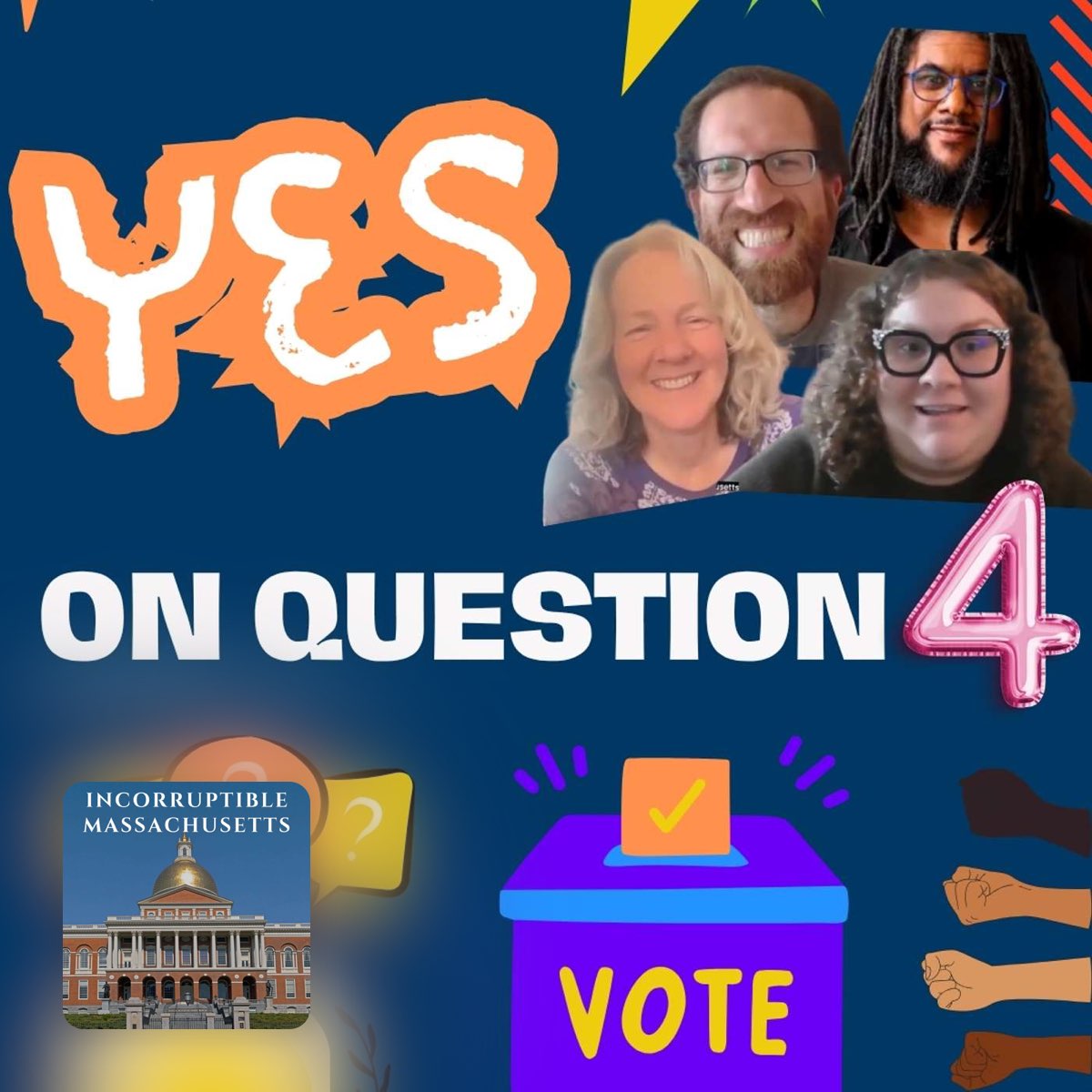 YES on Question 4 (Election Day Voter Registration)