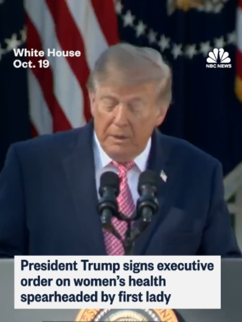 President Trump signed an executive order Monday morning to direct the Department of Health and Human Services to create a new women's health division at the National Institutes of Health and a task force to address women's health.