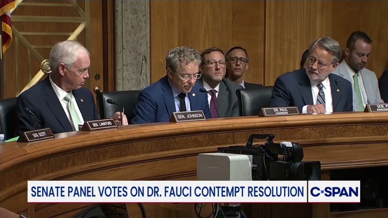 Senate Committee Votes to hold Dr. Anthony Fauci in Contempt of Congress