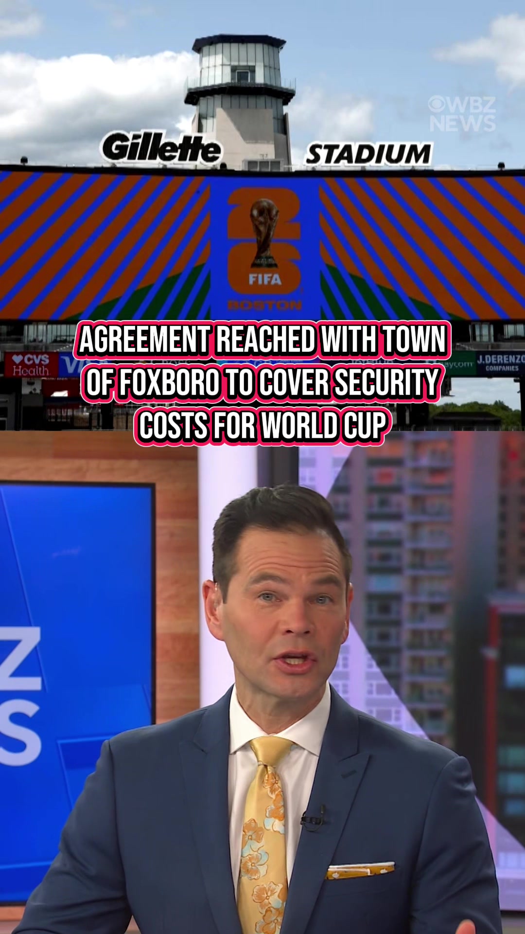 The town of Foxboro, Massachusetts and World Cup organizers have officially reached a deal to fully cover the $7.8M in security costs - clearing the way for seven World Cup matches at Gillette Stadium this summer. 