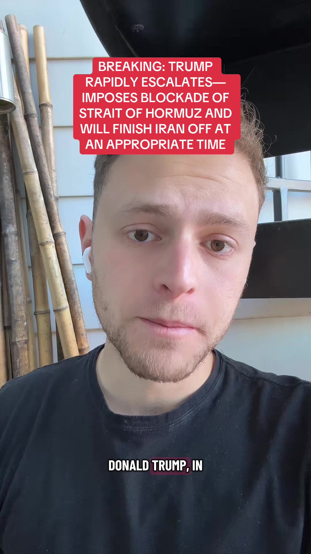 BREAKING: TRUMP RAPIDLY ESCALATES-IMPOSES BLOCKADE OF STRAIT OF HORMUZ AND WILL FINISH IRAN OFF AT AN APPROPRIATE TIME