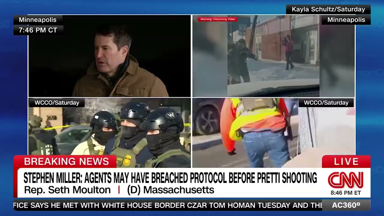 Seth Moulton with Anderson Cooper on How Trump is Normalizing ICE Violence | Live from Minneapolis