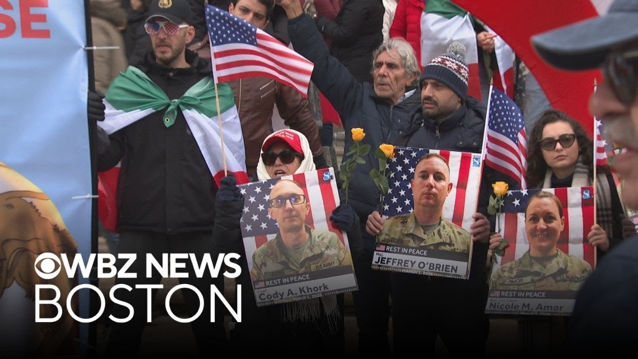 Iranians gather in Boston to support ongoing conflict, "We want Iran to be free"