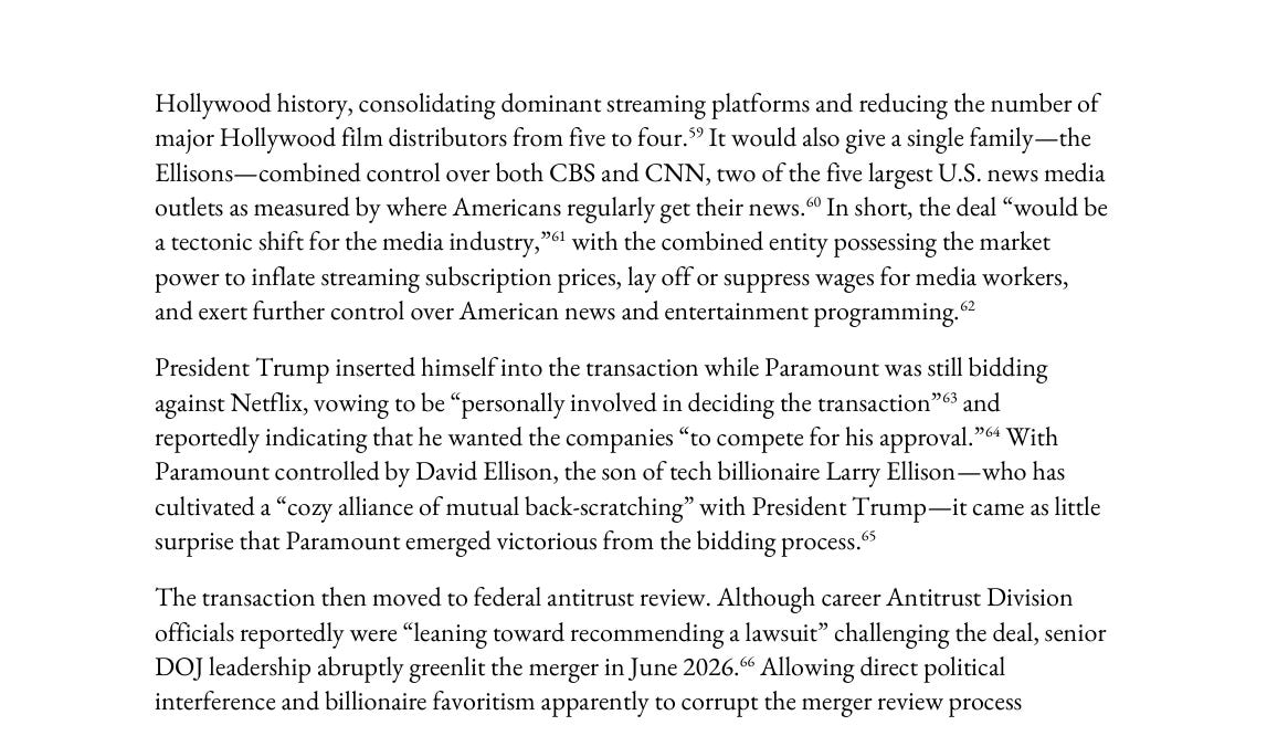 "Paving the way for job losses": New Senate Investigation Reveals Trump is Opening Floodgate for Mega-mergers