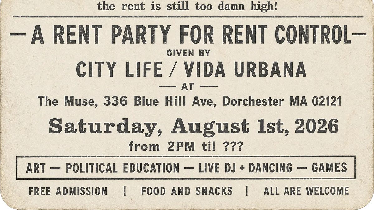 A Rent Party for Rent Control: 30+ Years of Roots, Resistance, and Roxbury Joy