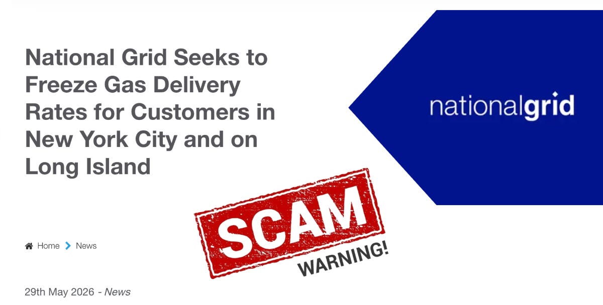A Royal Scam: National Grid's Claimed "Rate Freeze" in New York