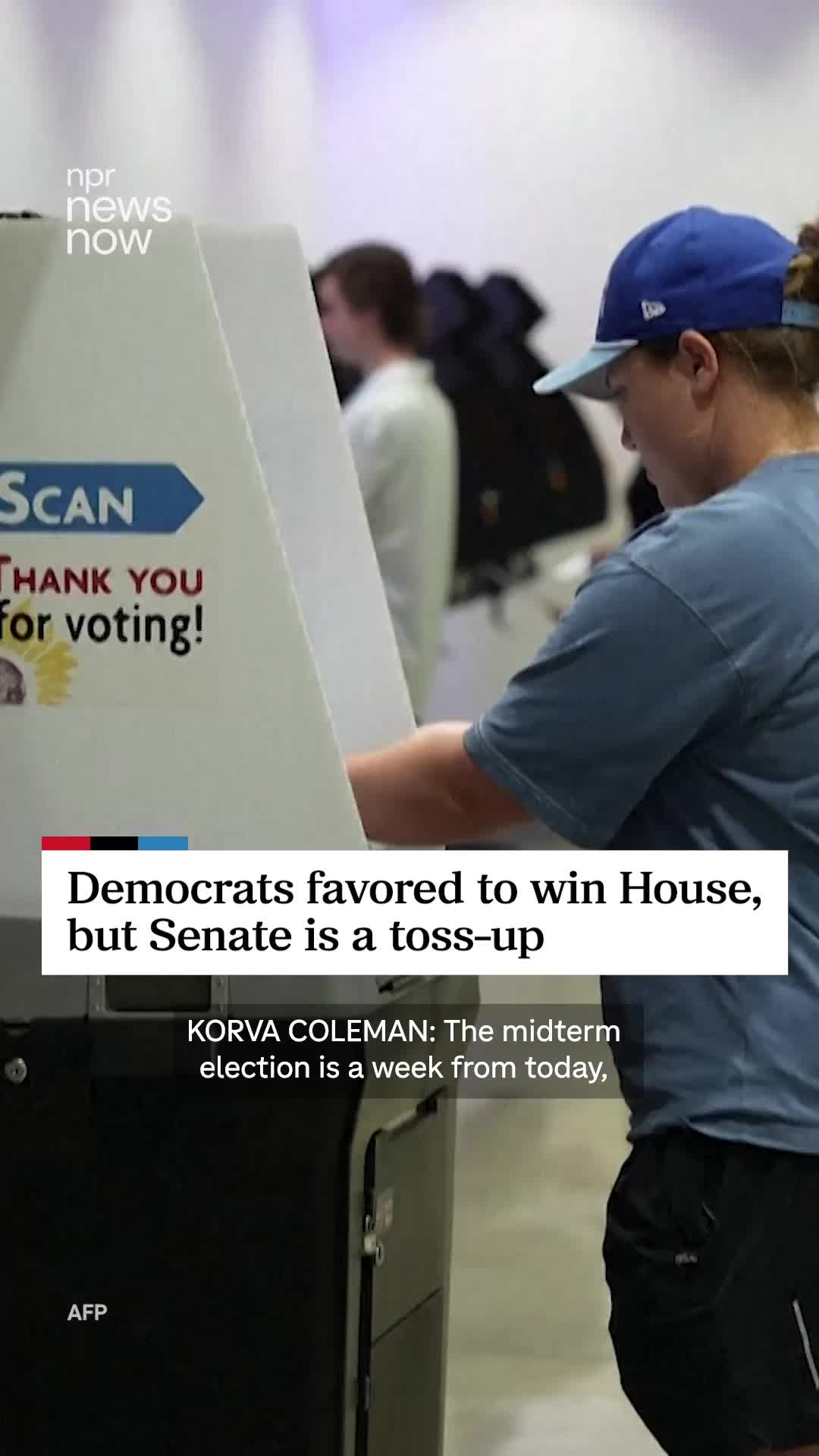 The midterm election is a week from today, although early voting has been underway. A new NPR/PBS News/Marist poll finds that, among "likely voters," Democrats have an 8-point advantage on the congressional ballot. Respondents were asked whom they would v