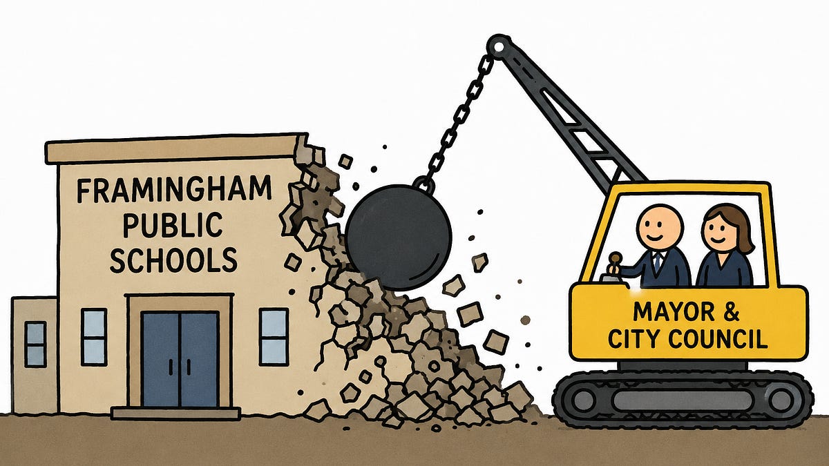 Framingham Mayor & City Council Converge On Major Demolition of the Framingham Public Schools