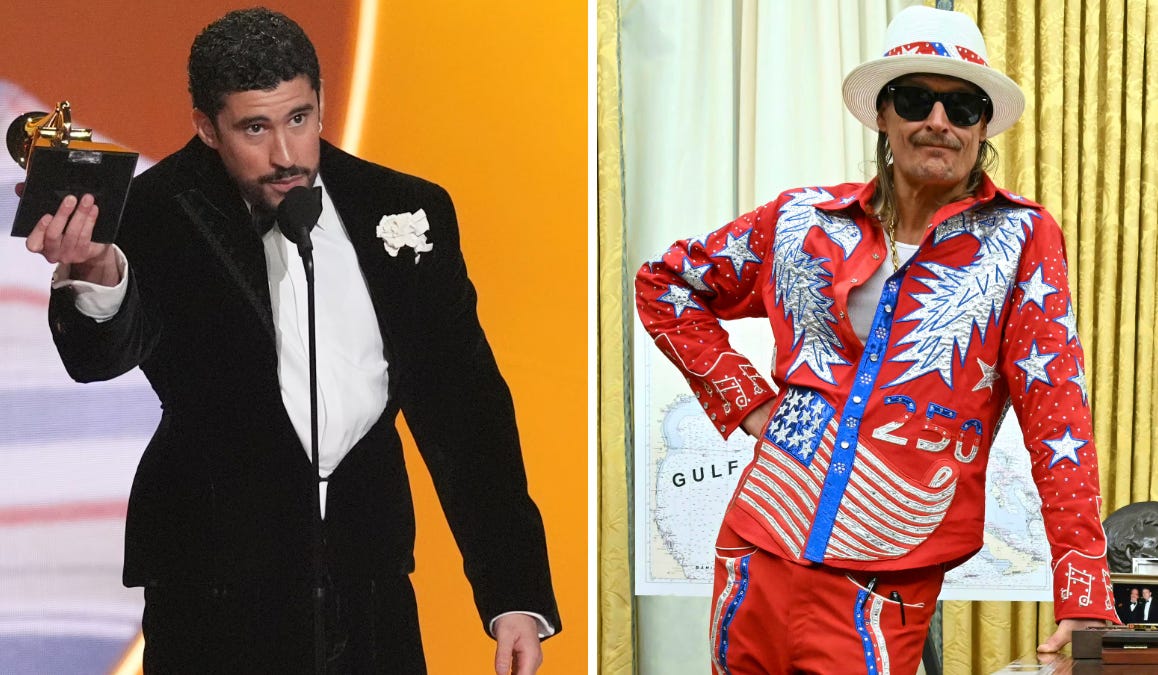 MAGA preferring a lip-syncing Kid Rock to Bad Bunny is what white supremacy looks like!