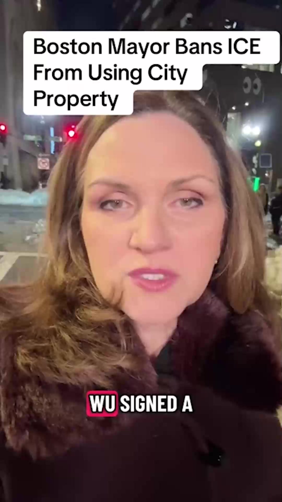 Boston Mayor Michelle Wu has signed an Executive Order banning ICE from using city property for operations. She also said federal agents will be prosecuted if they commit crimes in Boston.