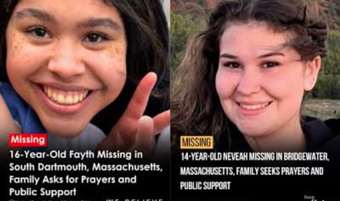 Two Massachusetts Girls Vanish on the Same Day: The Separate Searches for Fayth Rose Dean and Neveah Cruz