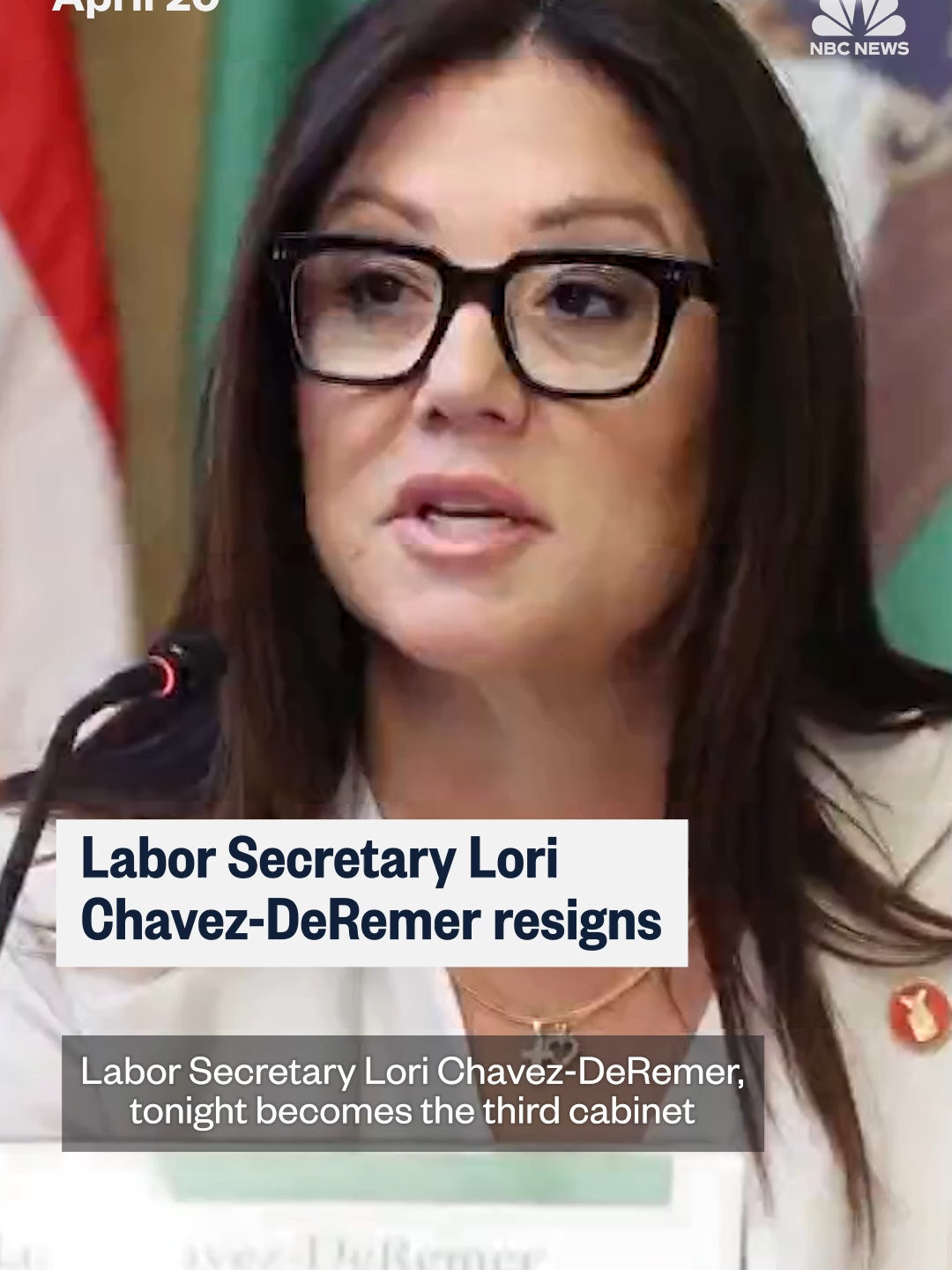 Labor Secretary Lori Chavez-DeRemer has resigned according to two sources with knowledge of the decision, making her the third Cabinet member to depart during President Donald Trump's second term.